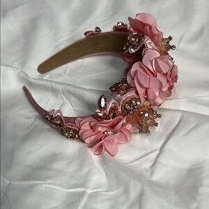 Elegant Pink Floral Headband